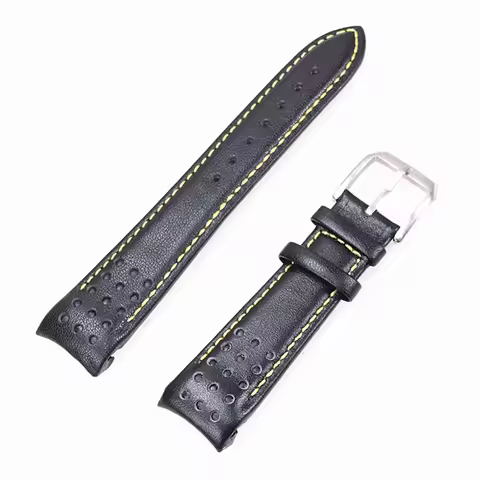 21mm Breathable Leather Watchband for Seiko Watch Strap Sportura Series Barcelona SNAE SNP SRG SUN S