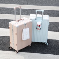 Beg troli bingkai aluminium berwarna macaron baharu dengan roda universal, bagasi 24-inci, beg tanga