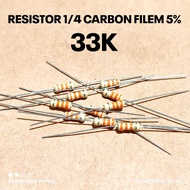 (10 PCS) RESISTOR 1/4W 1/4WATT 33K 33K KILO CF 5% ROHS