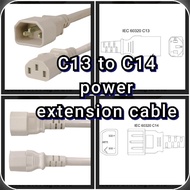 C13 to C14 power extension cableKabel sambungan kuasa C13 ke C14