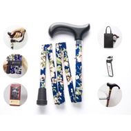 【母親節禮盒】繽紛生活折疊手杖禮盒組-杜鵑藍 出國用拐杖 登山