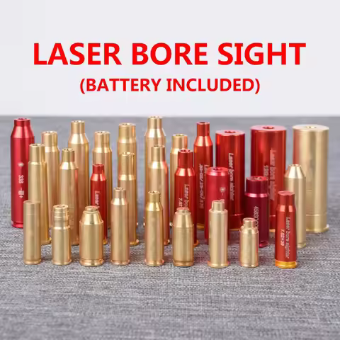 With Battery Tactical 12GA 20GA .223 7.62x54 7.62x39 9mm Cartridge Red Laser Bore Boresighter For Pi