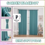 PLAIN BLACKOUT CURTAINS WITH 9 WAVES