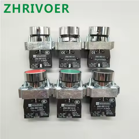 22mm XB2-BA31 XB2-BA42 Momentary Push Button Switch 10A 240V~3A Circular Small Size Flat Round Panel