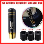 NOS Universal Burnt Gold Black Shifter Stick Gear knob Aluminum Racing Car Gear Shift 13cm