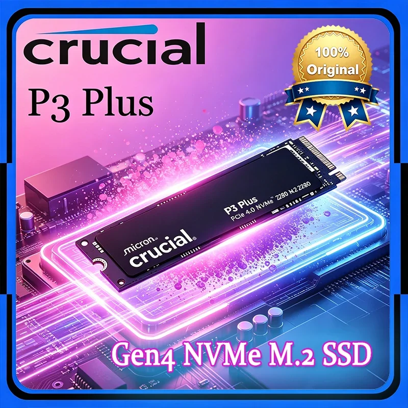 crucial | Crucial P3 Plus SSD Internal Hard Drive 1TB 2TB PCIe Gen4 NVMe M.2 SSD (OEM Package)&Cruci