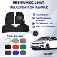 KIA CERATO LX Premium Customized Single Color Coil Car Mats | Car Floor Mats / Carpet Carmat