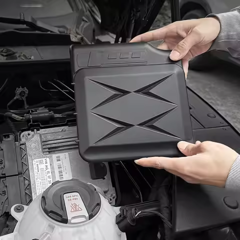 For Audi Q5L 2018 2019 2020 2021 2022 2023 2024 Black ABS Engine Computer Protection Cover Dustproof