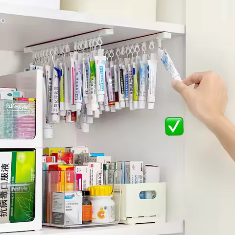 Hanging Ointment Storage Artifact Cabinet Door Upside Down Pull-out Rail Smear Ointment Storage Clip