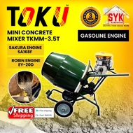 SYK Free Shipping Gasoline Engine Mini Concrete Mixer Simen TKMM-3.5T Cement Mixer Mesin Bancuh Sime