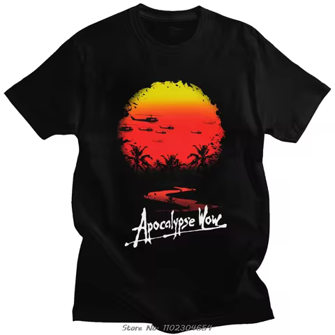 Gorgeous Men T Shirts Apocalypse Now T-shirt Short Sleeved Soft Cotton Sunest Tee O-neck Movie Vietn