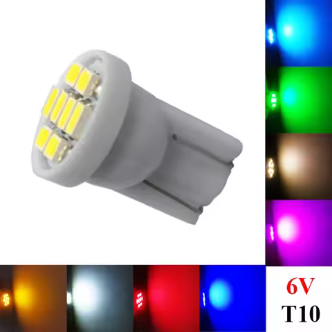 50pcs DC 6V 6.3V T10 #555 W5W 194 168 No Polarity Pinball Machine Car Dashboard Signal Bulb