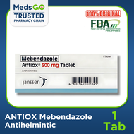ANTIOX 1 Tablet Mebendazole 500mg - Antihelmintic for Human, Deworm