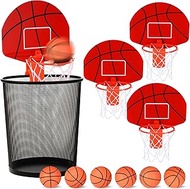 Honoson 3 Sets Indoor Trash Can Basketball Game Set Includes 3 Mini Clip on Basketball Hoop with Bac