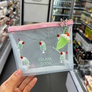 cute storage bag Gaya baru bersulam krim soda musim panas beg kosmetik comel beg lipstik kusyen udar
