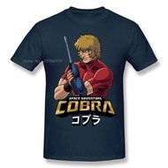 Cobra Space Adventure Retro Vintage Manga T Shirt Oversized Cotton Crewneck Custom Short Sleeve T-sh