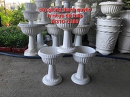 Chậu ly nhựa đế thấp C310-C380.họa tiết đơn giản màu sắc trắng sang trọng chưng hoa tết