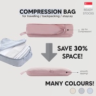 【SG Ready Stocks】Travel Compression Bag Premium Packing Cubes Travel Bag Organiser, Space Saving Organiser Travel Cube