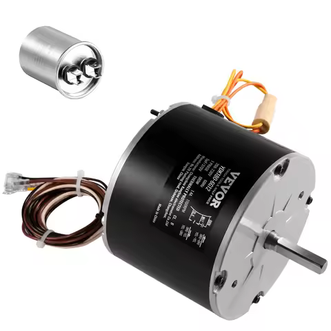 SucceBuy Condenser Fan Motor 1/4 HP 220V 1100RPM 1 Phase Condenser Cooling Motor Reversible Rotating