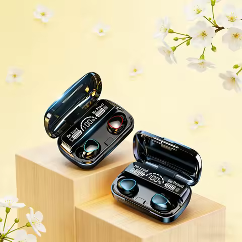 Bluetooth hands-free LED Dispay headset Bluetooth HiFi stereo music wireless earplug waterproof game