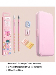 All-In-One School Essential Kit This Thoughtfully Curated Set Includes: 12 Smooth-Writing Pencils (H