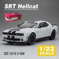 LEO 1:22 Dodge Charger SRT Hellcat โลหะลูกเต๋าของเล่นโมเดลรถยนต์ยานพาหนะดายแคสสำหรับเด็กผู้ชายเด็กจำ