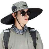 หมวกกันแดดผู้ชาย ยาว15cm. หมวกเดินป่า หมวกปีนเขา กันแดด กันยูวี UV (HAT15cm.)