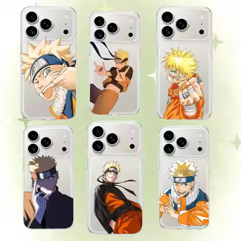 Cute N-Naruto Phone Case For IPhone 17 16 15 14 Plus 13 12 11 Pro Max Phone Back Cover Transparent S