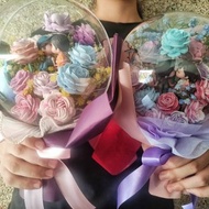 燈絲款壓克力波波球奶油土擠花花束~情人花束 告白 七夕