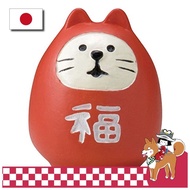Decole Corporation Concombre Lucky Cat Daruma Red Size: approx. W3 D3 H4 ZCB-40785