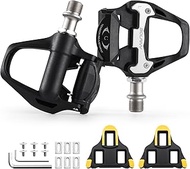 'BOLANY Road Bike Pedals, SPD-SL Pedals Bicycle Clipless Sealed Bearing Nylon Lightweight Pedals Compatible with Shimano SPD-SL Cleats for Outdoor Indoor Cycling (9/16'')'