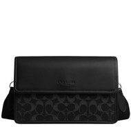 Coach Turner Flap Crossbody Bag In Signature Denim in Black CQ148