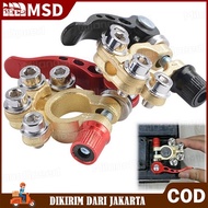 Terminal Kepala Aki Mobil Bahan KUNINGAN Klem Accu Mobil Tembaga Murni Aki Terminal Tutup 2pcs