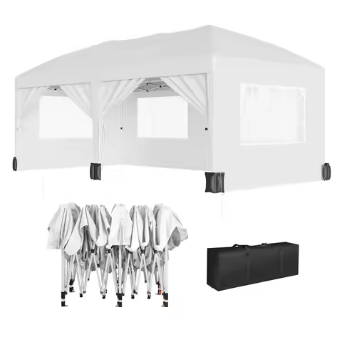 10X20Ft Outdoor Party Tent Gazebo, Waterproof Gazebo Canopy Tent, Heavy Duty Commercial Outdoor Cano