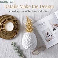 BEBETET resin pineapple table ornament, metallic golden leaf top solid resin construction nordic pin