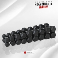 BODYMASTER Dumbell Fix Hex Rubber Set 20KG 22.5KG 25KG 27.5KG 30KG 32.5KG 35KG 37.5KG 40KG | Hexa Ru