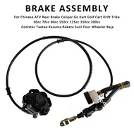 Topteng Go Kart Golf Cart ATV Rear Hydraulic Brake Assembly Caliper Master Cylinder Kit