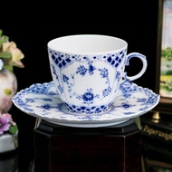 皇家哥本哈根Royal Copenhagen手繪全花唐草蕾絲花邊咖啡杯組