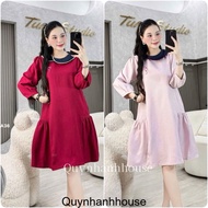 <Quynhanhhouse maternity dress> (NH CLOTHING) Straight dress Off-the-shoulder neckline dress M11352 