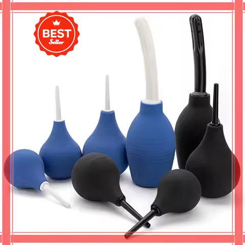 Medical Enema Rectal Shower Large Capacity Enema Ball Syringe System Anus Cleaner Tip Nozzle Plug Co