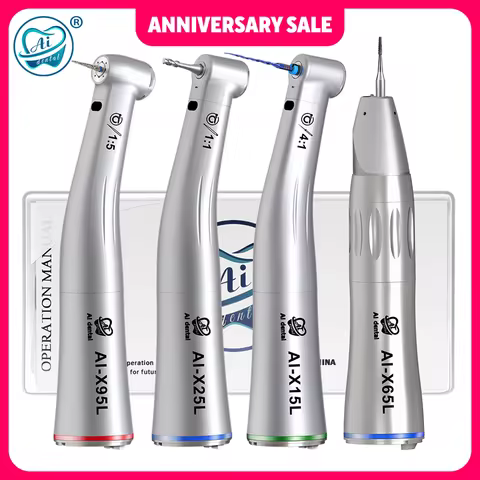 Dental Low Speed Handpiece Contra Angle With Optic Fiber AI X Series X95L/X25L/X15L/X65L