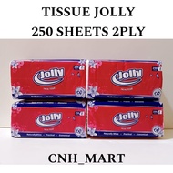 4 packs of Jolly 2 Play Tissues, 250 Sheets Facial Tissue/, price for 4 packs