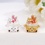 Jewelry Accessories Braided Rope Strawberry Beaded Cake Garden Pure Silver Hand-Made Sterling Silver