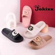 Jokox Women's Eva Flip Flops with Checkered Pattern and G Buttons - Soft & Comfortable (7002W-1)