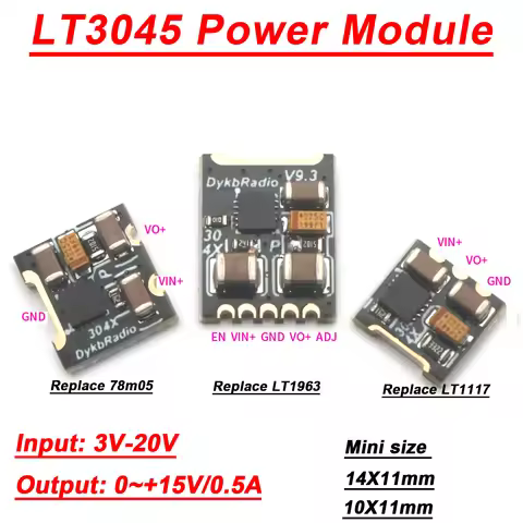 LT3045 Power Module upgrade LT1963 78MO5 LT1117 TO252 Linear voltage regulator 5V 12V 15V RF Amplifi