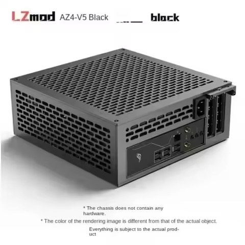 Single-display 1u Power Supply Itx Chassis Double-sided Chamfer Lzmod 5L Mini A24-V5 Dual-slot In St