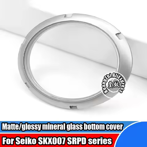 Mineral Case back For Seiko SKX007 SKX009 SRPD53 Brushed/Polished Rose Gold Transparent SKX Slim Cas