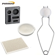 PHYHOO 4PCS Melting Crucible Set with Crucible Clamp and Welding Plate High Temperature Resistant