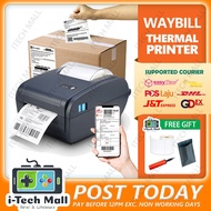 A6 Thermal Printer Waybill AWB Airway Bill Sticker Bluetooth USB Barcode Label Maker PDF Printers ZJ