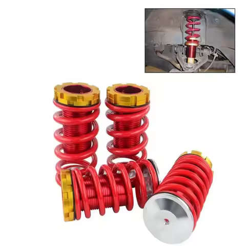 new FOR 88-00 CIVIC EG EJ EK/DC 1-4" LOWERING SCALED SUSPENSION COILOVER RED SPRING